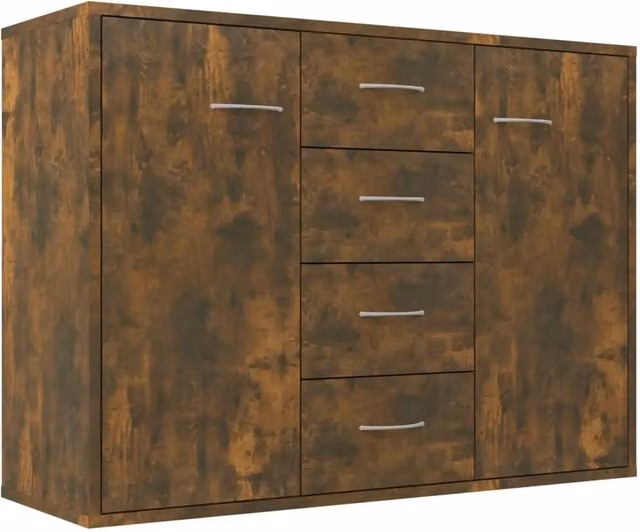 Credenza | Madia | Buffet da pranzo | Armadio da pranzo Rovere Fumo 88x30x65 cm in Legno Multistrato