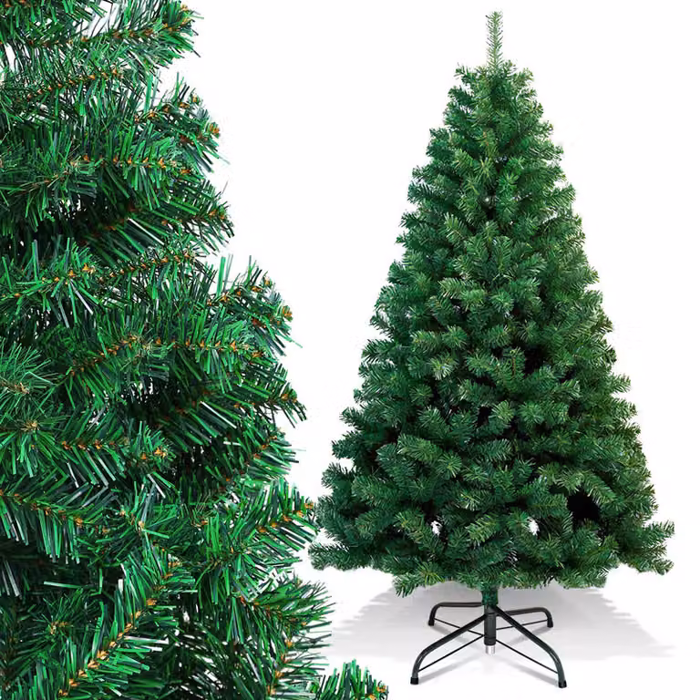 Jayseuw Albero di Natale Artificiale 180cm Albero di Natale Artificiale con Stand Albero Decorazione di Natale Verde PVC