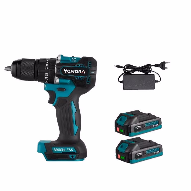 Avvitatore a impulsi elettrico a batteria, motore brushless, 35+3 impostazioni di coppia, incluse 2 batterie, 2 batterie spina UE