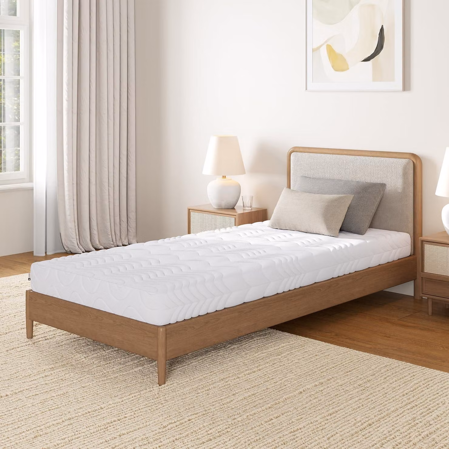 Materasso EGOHOME, dimensioni 90x200 cm, rigidità media (H3), altezza 12 cm, 7 zone