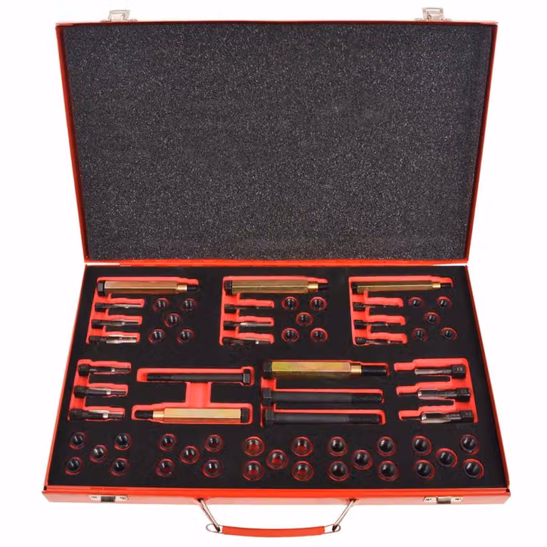 vidaXL Set per la riparazione della filettatura delle candele 63 pezzi M8 M9 M10 M12