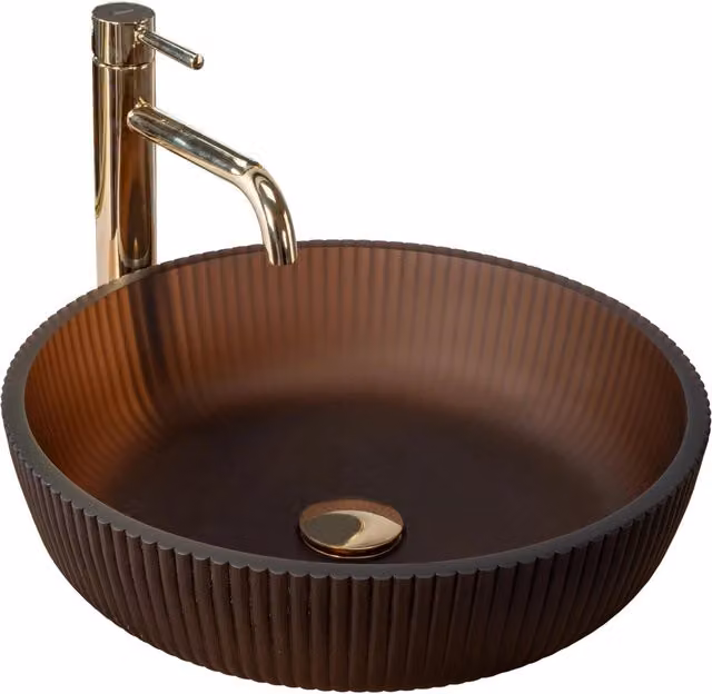 Lavabo da appoggio Rea Jodi colore marrone