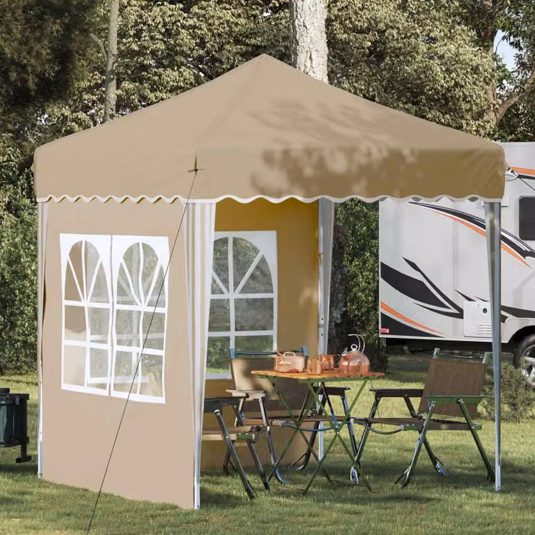 vidaXL Tenda per feste a pop-up beige L/P/H: 195 x 195 x 245 cm