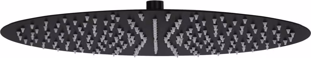 The Living Store Doccia a pioggia in acciaio inox 40 cm tondo nero