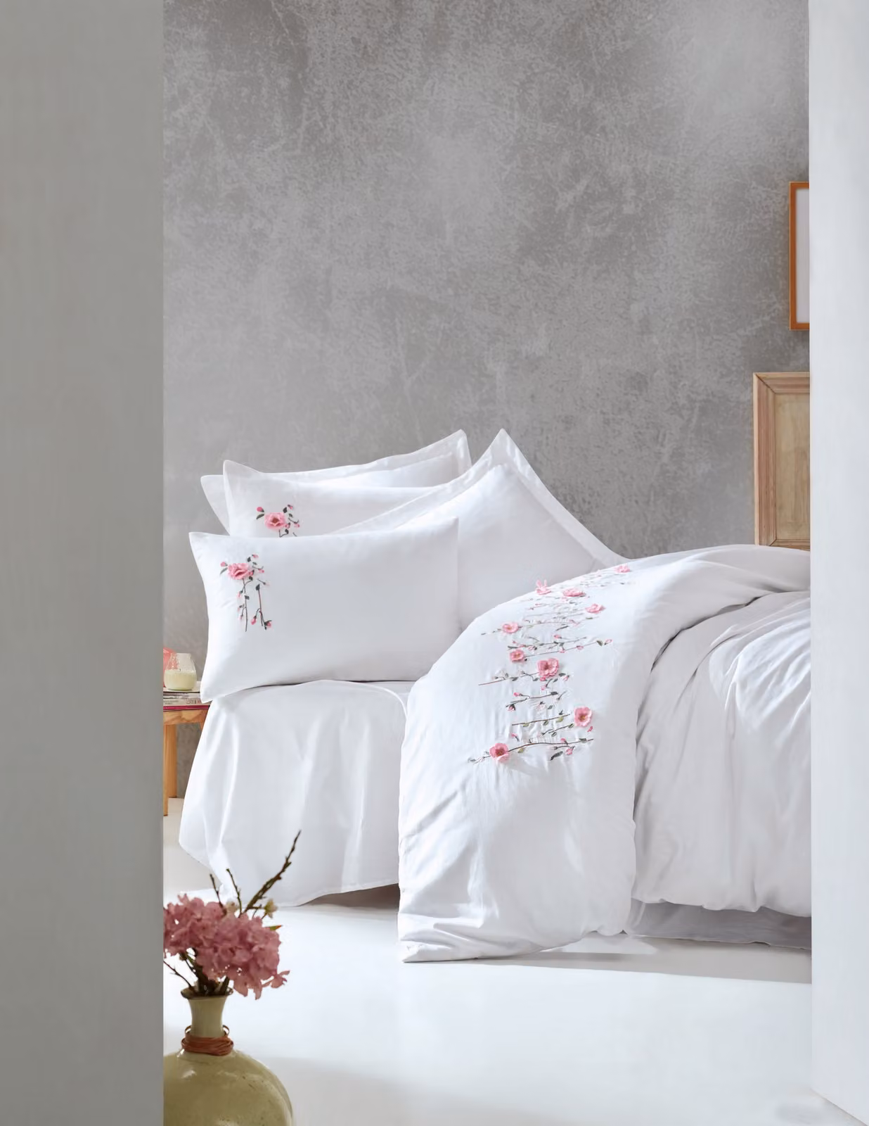 L'Essentiel Linge de Maison, Perla- CTN3486, Bianco, Copriletti, 100% raso di cotone