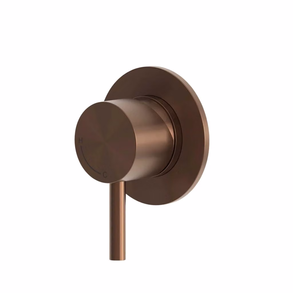Miscelatore a muro SINED modello LEVANTE in acciaio inox 316L con finitura oro rosa per interni ed esterni – 2