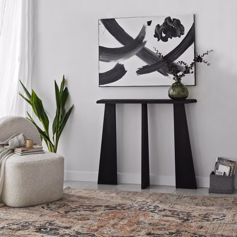 Skye Decor, comò di alta qualità realizzato in legno massello al 100%, colore antracite, dimensioni 100 cm | 123456
