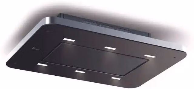 Cappa a soffitto Baraldi STIVIA FREE 90 cm in acciaio inox e nero con aspirazione 900 m3/h e controllo tramite app – 1