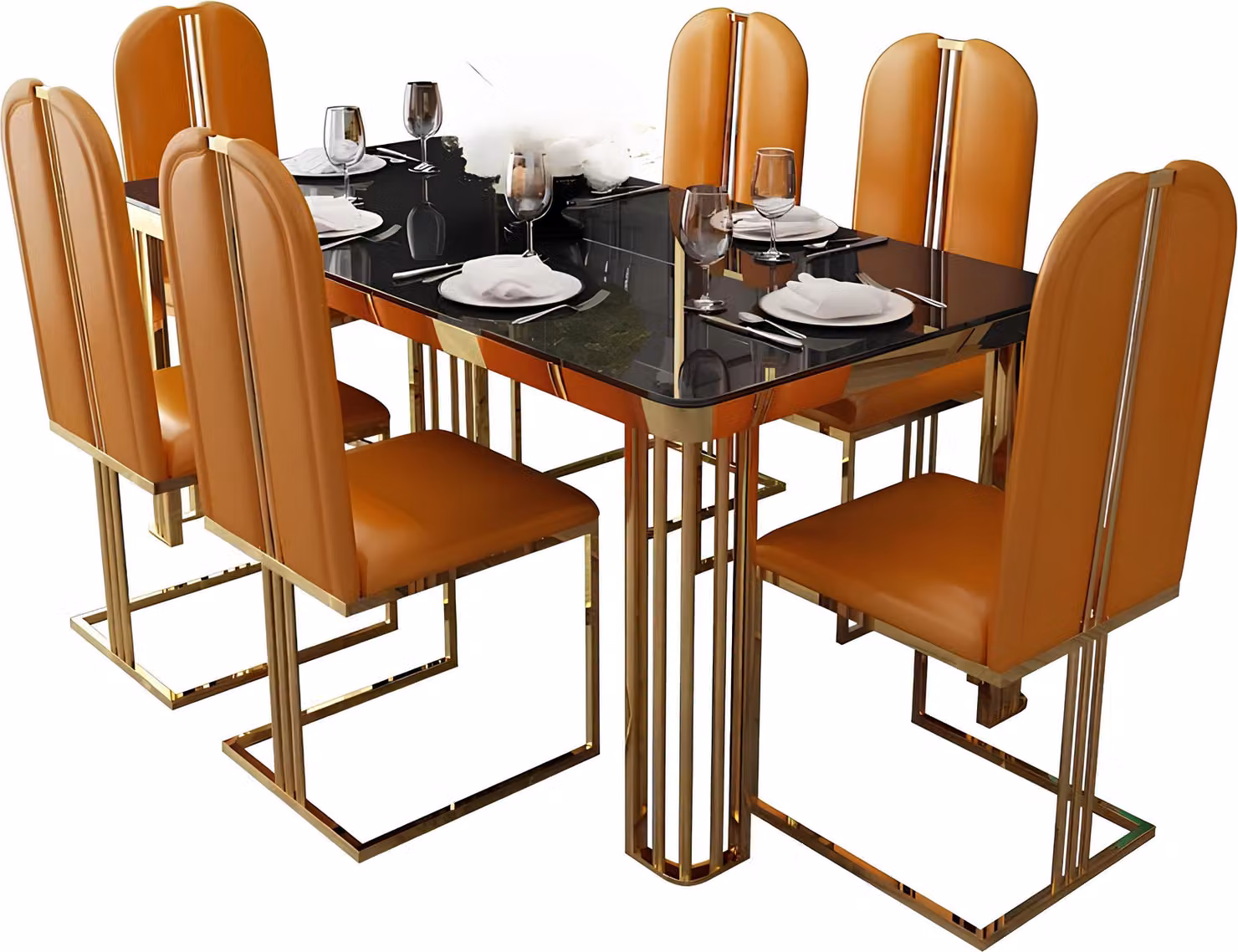 Esstisch Marmor Imitat Esstische Esszimmer Tische Tisch Design Edelstahl Möbel