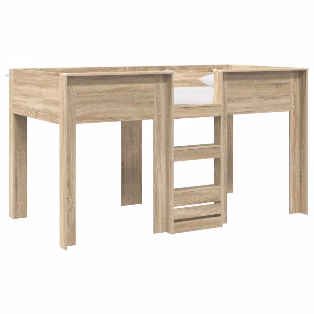 Letto a Castello per Bambini vidaXL in Legno Rovere, L 100 x P 200 x H 203 cm – 2