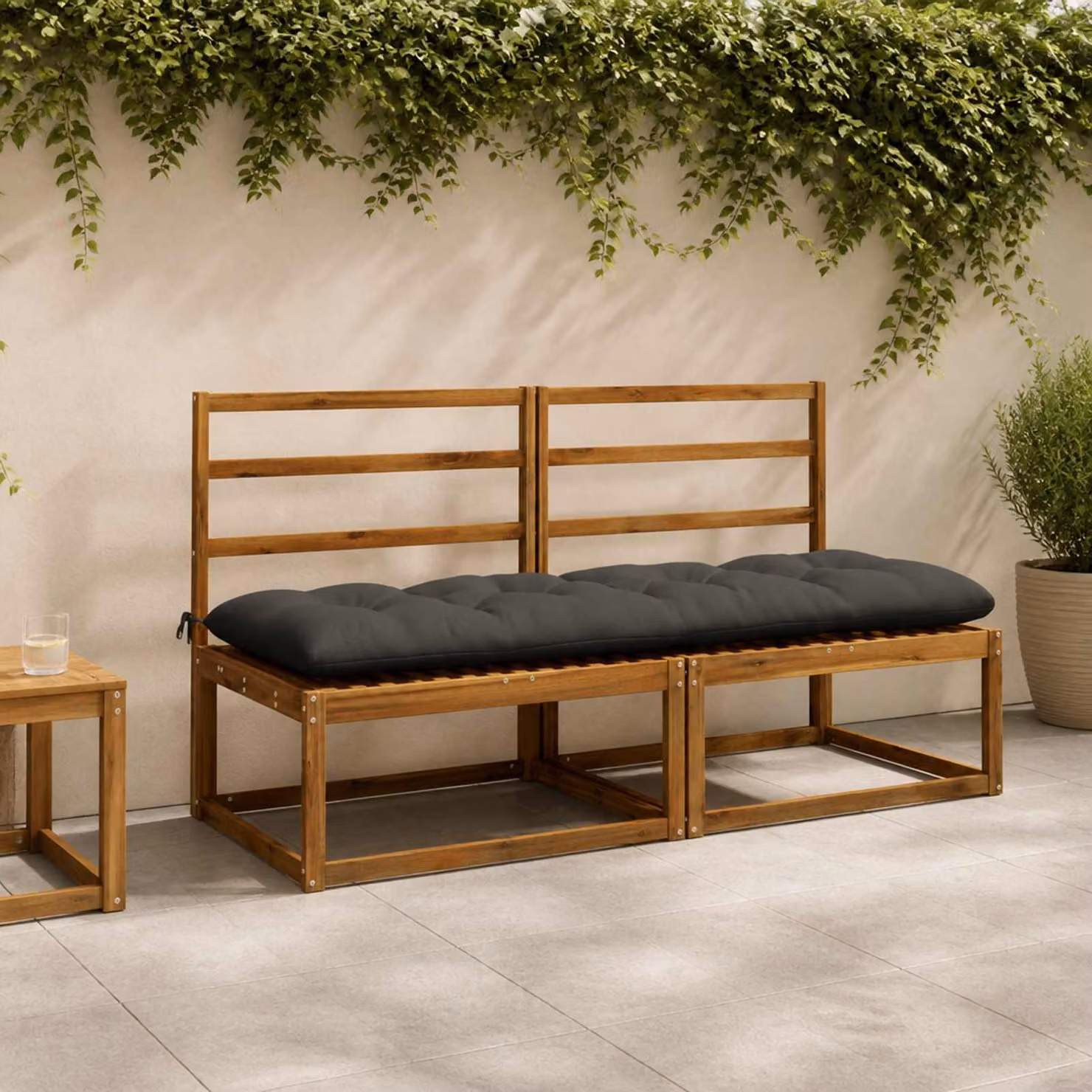 vidaXL Cuscino per panchina VIANEN 100% Poliestere Antracite