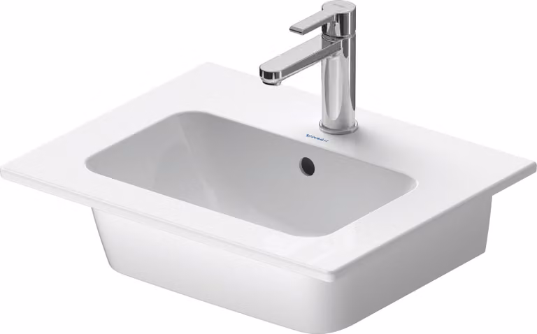 Duravit ME by Starck lavabo pour meuble, avec trop-plein, 1 trou pour robinet, 530mm, 233653AC00, 233653AC00