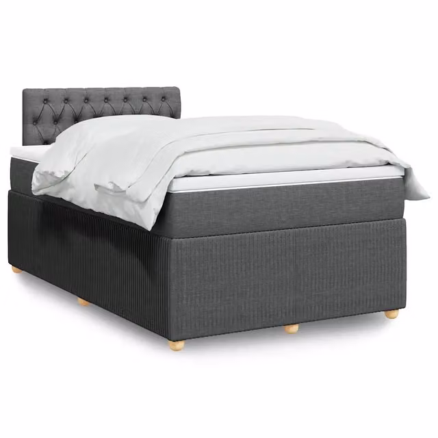 Letto Ibrido Moderno vidaXL con Materasso Grigio e Struttura in Legno di Pino L/P/H: 120 x 200 cm