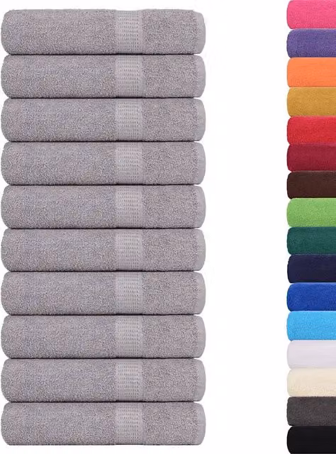 Asciugamani da bagno FROGN 10 pz | Teli per bagno Grigio 100x150 cm 360 g/m2