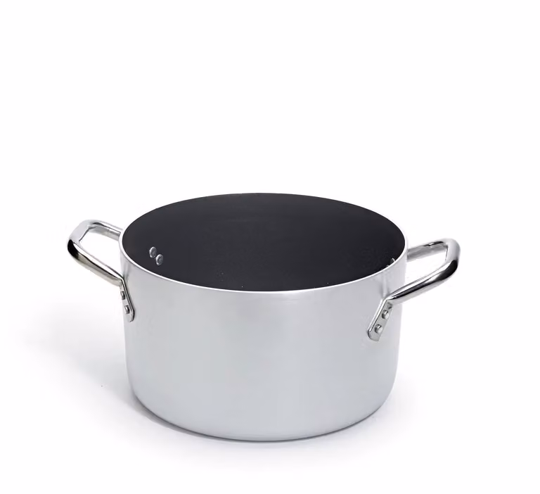 Casseruola alta in alluminio antiaderente con maniglie in acciaio inox, spessore 5 mm, diam. 28cm