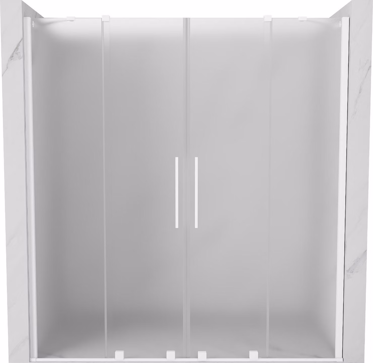 Mexen Velar Duo porta doccia scorrevole 180 cm, satinato, bianco - 871-180-000-32-20