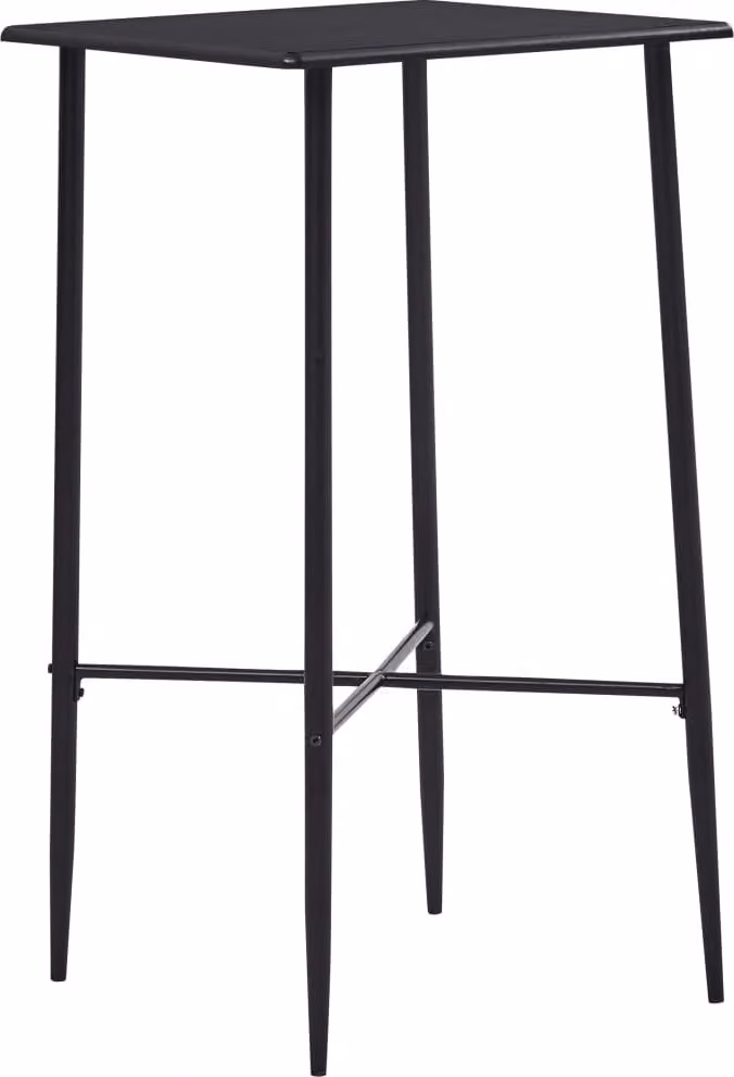 The Living Store Tavolo da bar nero 60 x 60 x 111 cm MDF