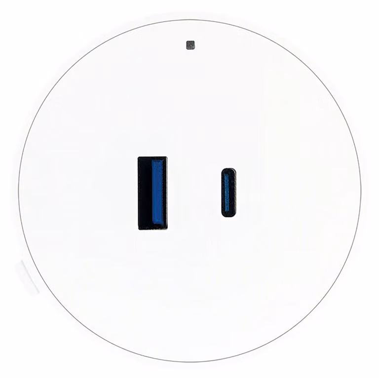 Adattatore di presa Schwaiger per power rail modulare USB-C + A max. 20W bianco