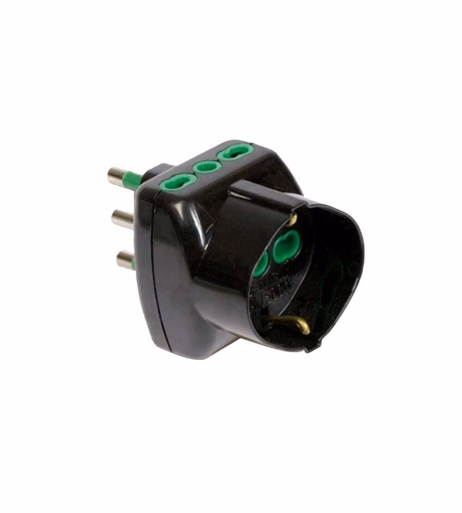 Adattatore Triplo 16A+T Sk Nero          82241 Fme
