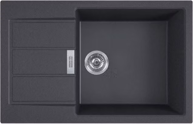 Franke Sirius 2.0 - Lavello in tectonite S2D 611-78 XL, 780x500 mm, nero 143.0617.613