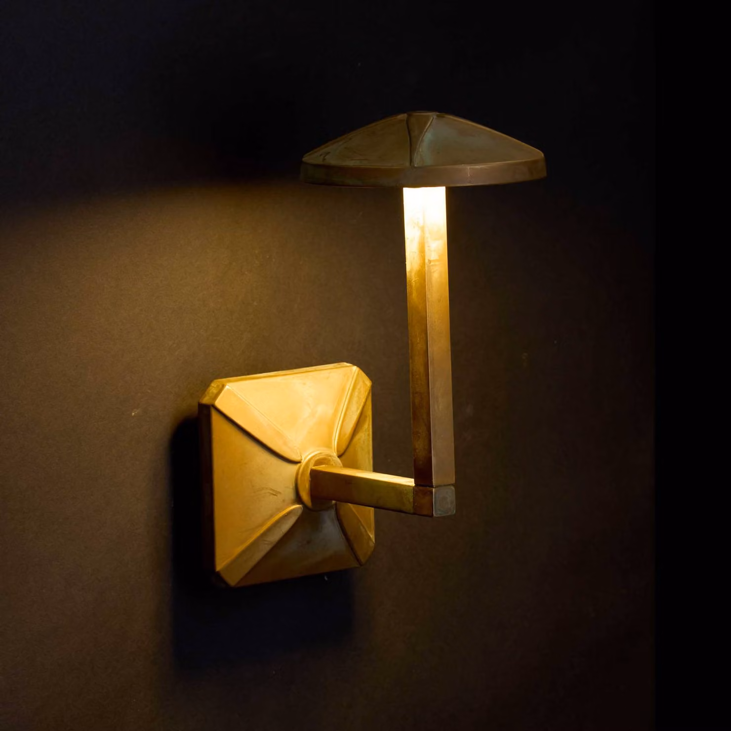 Moretti Luce Applique da esterni Aura Disk, Bronzo / Ottone antico, Ottone, Campagna / Rustiche, Applique da esterni