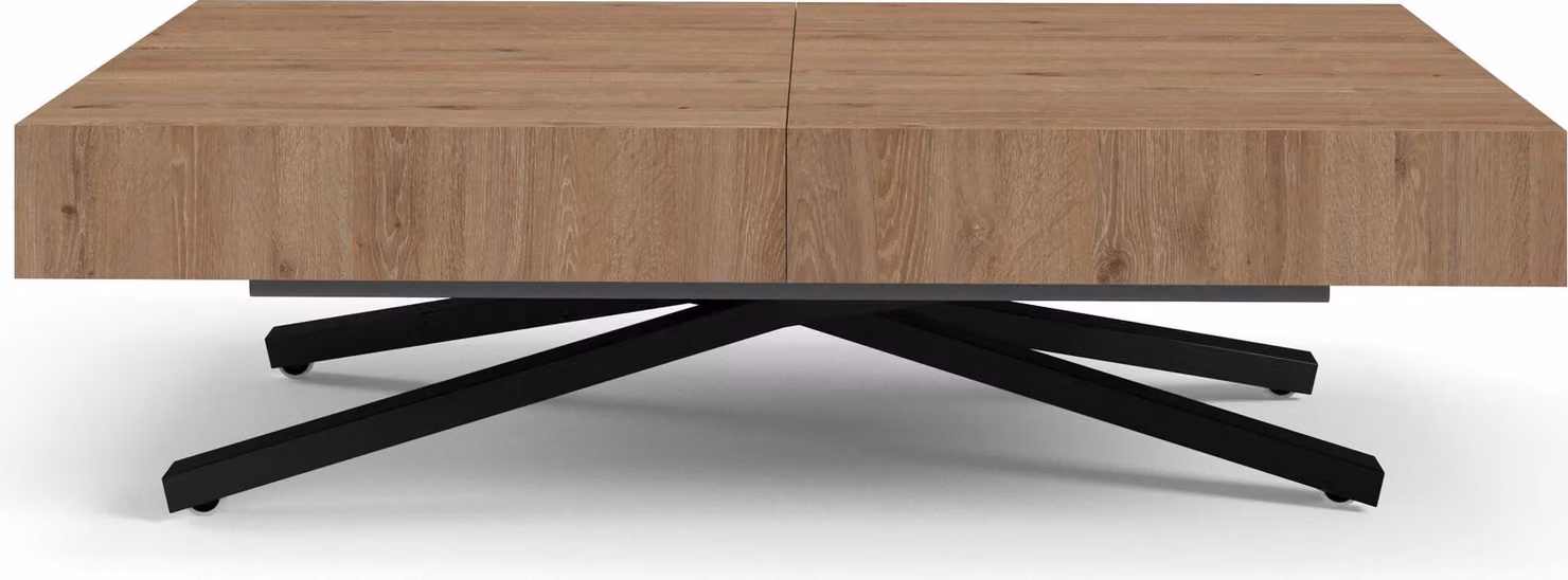 FURNLUX Tavolino Sanna X Brown 80cm / Colore principale: Beige / Dimensioni: 80 x 80 x 200 cm