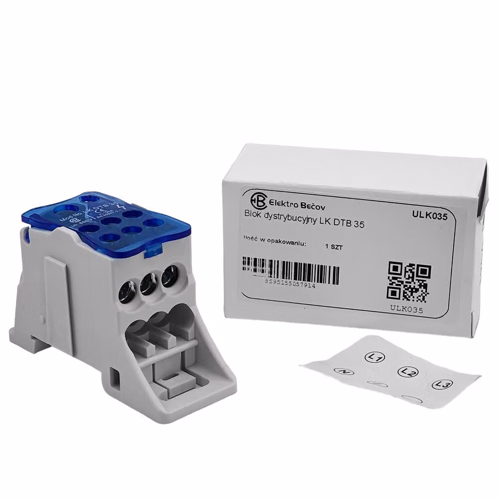 Blocco di distribuzione LK DTB 35 Morsettiere con connessione a vite Blocco di distribuzione Elektro Becov
