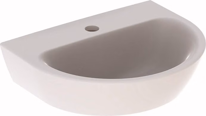 Geberit Renova lave-mains, 1 trou de robinetterie, sans trop-plein, largeur : 45cm, 500.494.01.1, 500.494.01.1