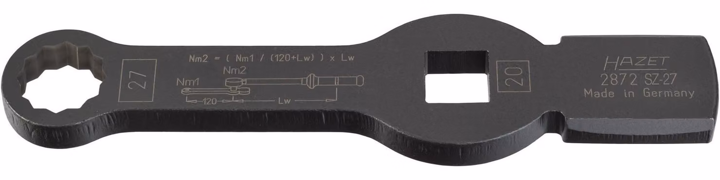 Chiave combinata Hazet (doppio esagono) con 2 superfici di riscontro 2872SZ-27
