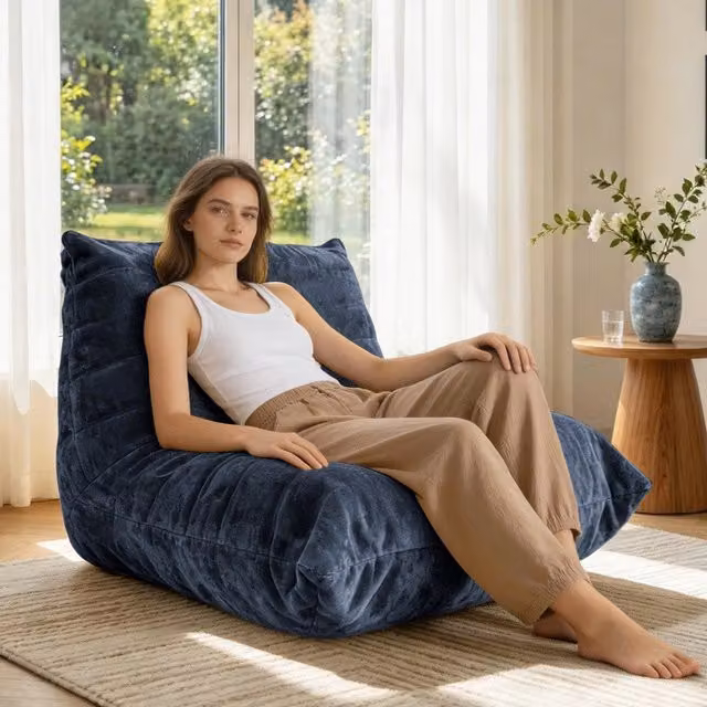 Divano Sdraio Relax ¨C Minimal ¨C Tessuto Bianco