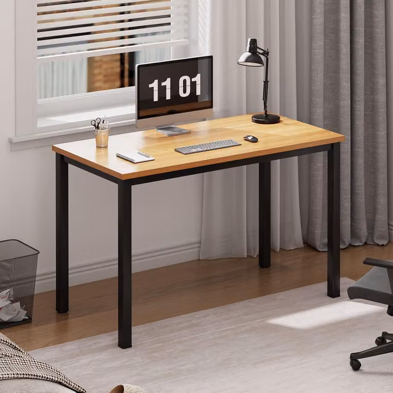 Scrivania per PC 80x40x75 cm workstation per ufficio piano in legno nero