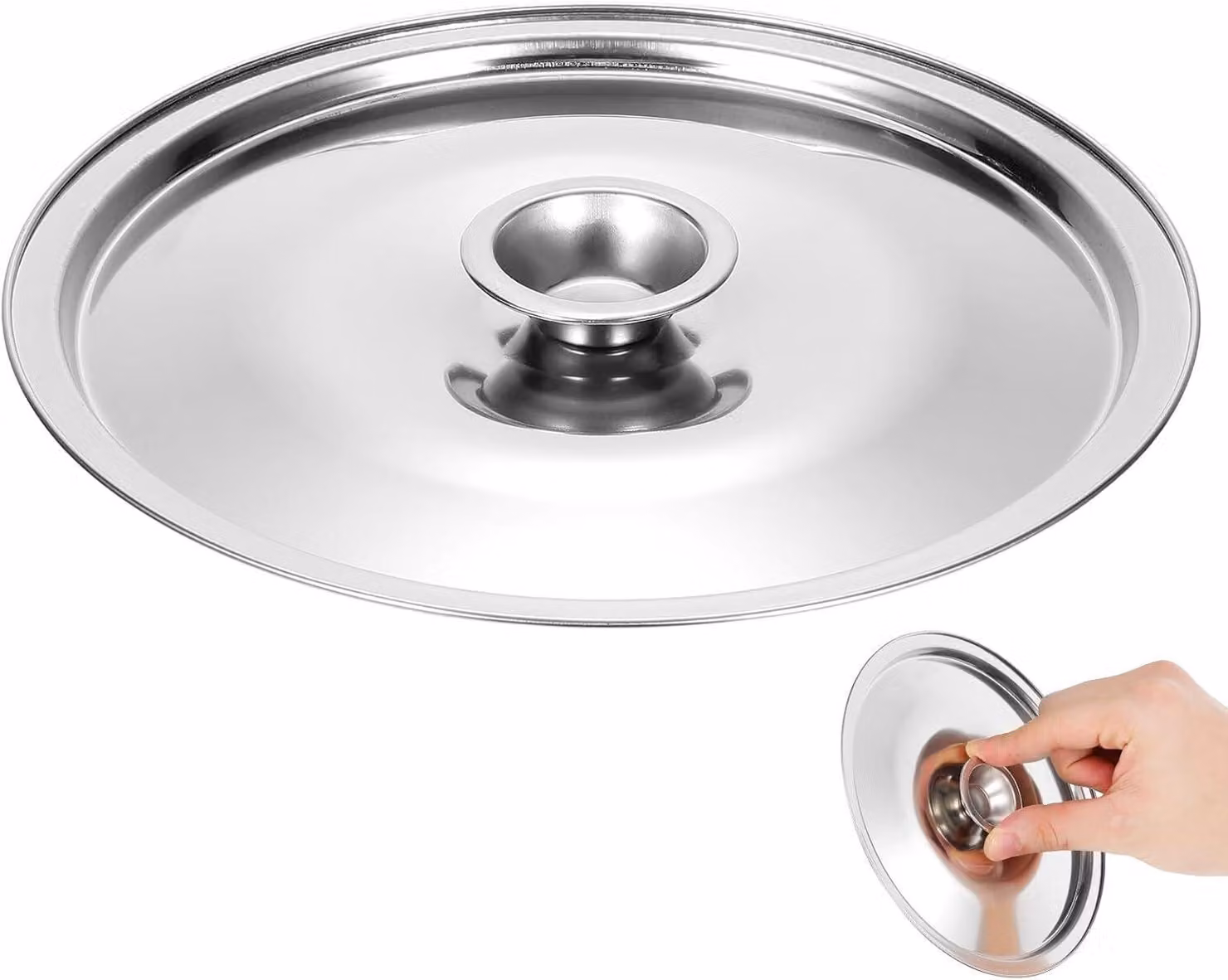 Coperchio facile da pulire per contenitore di spezie in acciaio inossidabile, diametro 16 cm, ideale per la cucina