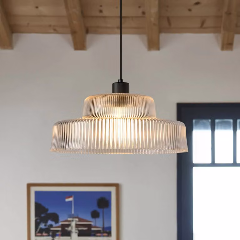 COREP Lampada a sospensione Lorenzo, dimmerabile, Chiaro / Trasparente, Soggiorno / Sala da pranzo, Vetro, Moderno, Lampada a sospensione