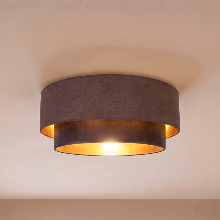 Plafoniera soffitto Boho Duolla, Marrone / Ruggine, Corridoio, Tessuto / Stoffa / Seta, Giovanile, Plafoniera