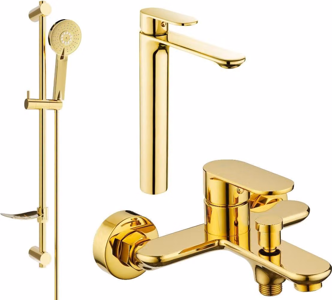 Mexen Milo DF40 set da bagno, dorato - 71313DF40-50