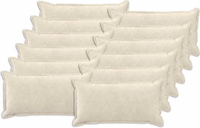Cuscino con cuscino HOUTEN 12 pz Crema Fleece in microfibra 934029