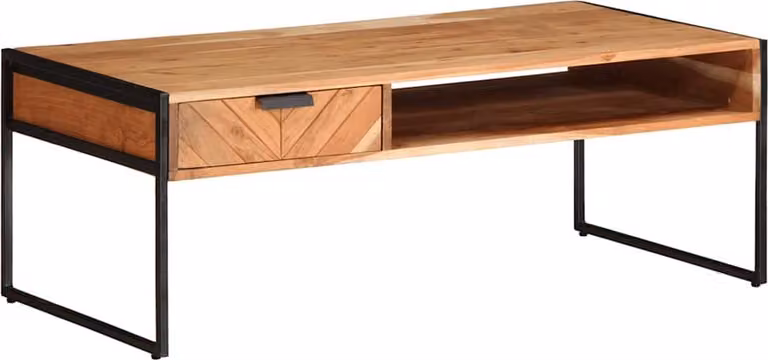 Maison Exclusive - Tavolino da caffè 110x55x40 cm, in legno massello di acacia
