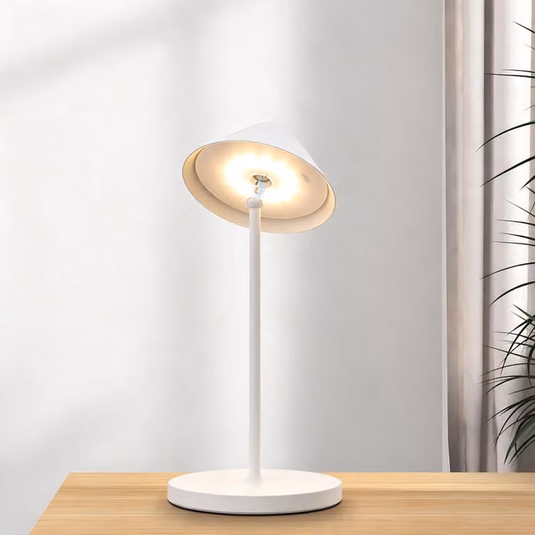 Lampada da tavolo a LED senza fili con batteria ricaricabile - Orientabile a 360°, dimmerabile tramite tocco, lampada da comodino moderna per camera da letto, soggiorno, balcone; lampada decorativa senza fili con batteria ricaricabile