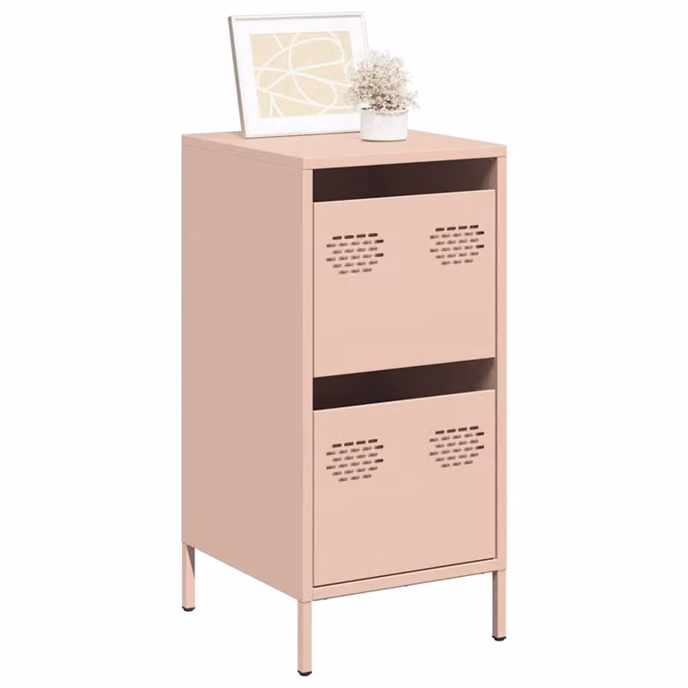 Credenza vidaXL Rosa in Metallo da Appendere al Muro L: 35 cm, P: 39 cm, H: 73,5 cm
