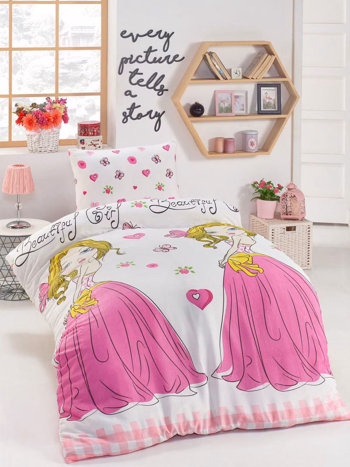 L'Essentiel Linge de Maison, Begonvilla- EPJ8704, Bianco, Copriletti, 65% cotone / 35% poliestere