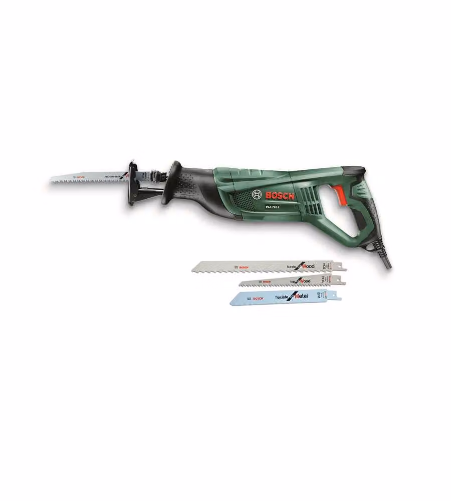 Sega a traforo universale Bosch 710W verde con 4 lame per legno e metallo – 1