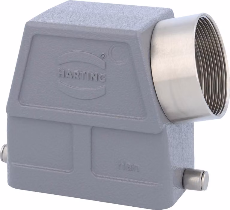 HARTING Han 10B Custodia con manicotto alta, 1xM40 uscita cavo laterale, per 1 staffa (nella parte inferiore) Vite M40