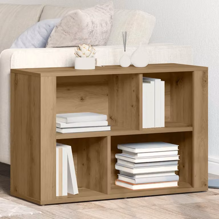 Credenza in stile rustico vidaXL in legno color rovere marrone L: 80 cm, P: 30 cm, H: 53 cm