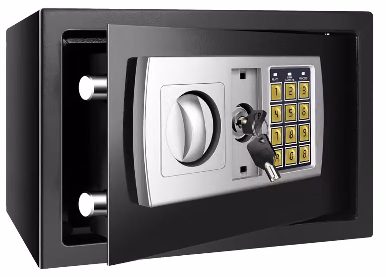 Cassaforte elettronica, comando digitale, struttura robusta in acciaio, 8,5 l