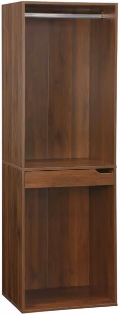 Modulo guardaroba Sweeek moderno effetto legno marrone con appendiabiti e portapantaloni H: 180 cm, L: 60 cm, P: 45 cm