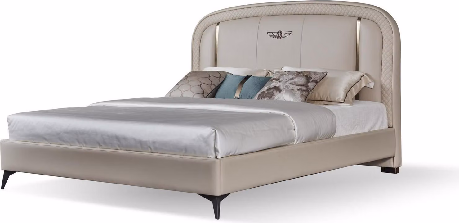 Bett Polster Design Luxus Doppel Hotel Betten 180x200cm Schlaf Zimmer Leder
