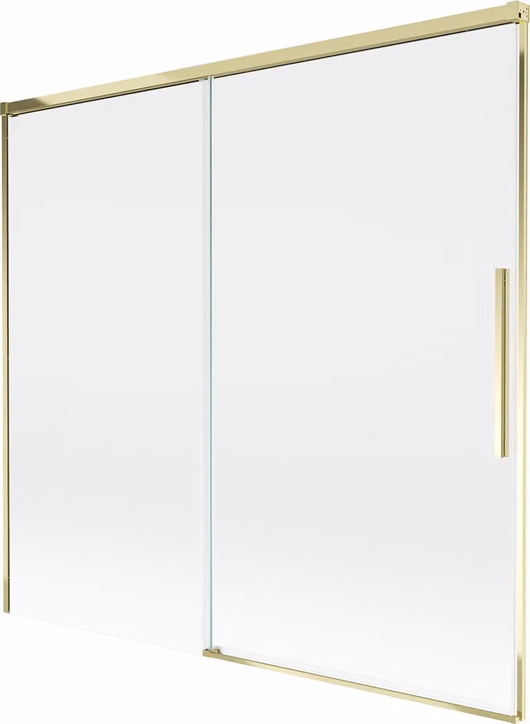 Mexen Rox paravento per vasca da bagno 2 ante scorrevole 170 x 150 cm, trasparente, dorato - 8C9-170-001-50-00
