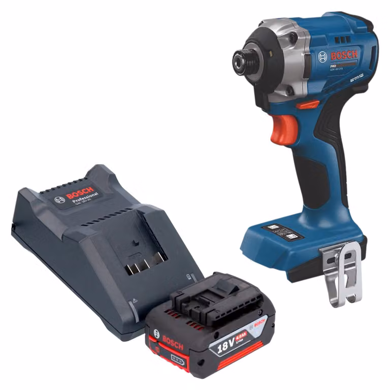 Avvitatore a impatto a batteria Bosch GDR 18V-215 Professional 18 V 215 Nm 1/4" Brushless + 1x batteria 4,0 Ah + caricabatterie