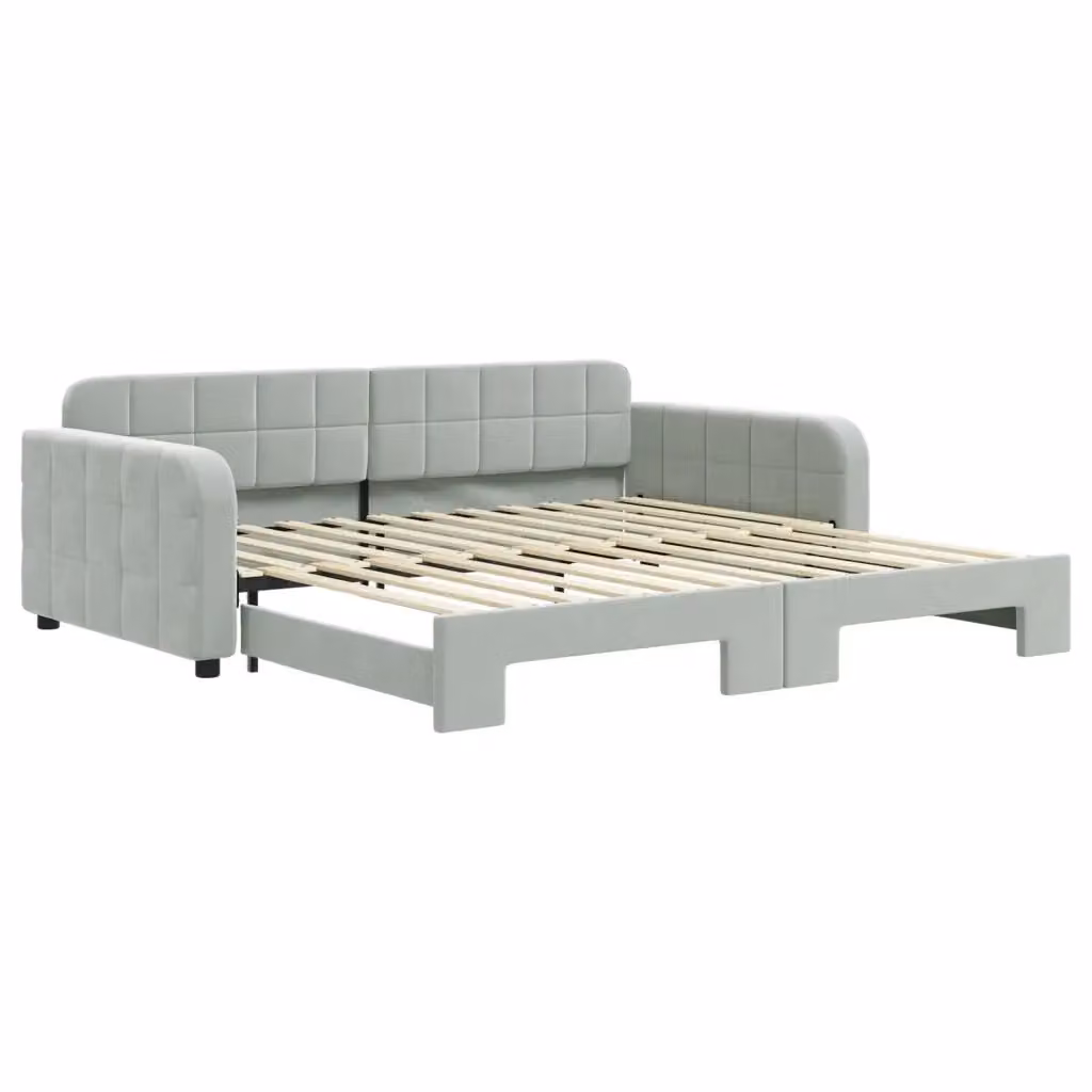Divano Letto Moderno vidaXL Grigio per Soggiorno e Camera da Letto – 2