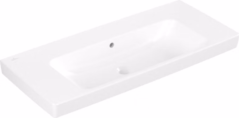 V&B Architectura lavabo 100x44,5 cm, con sfioratore, bianco C-plus